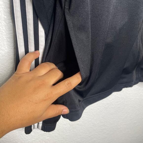Adidas Mens Jacket Size M Black Full Zip Long Sleeve Unlined Track Jacket - Picture 10 of 14